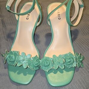 Torrid Green Floral Women's Sandals